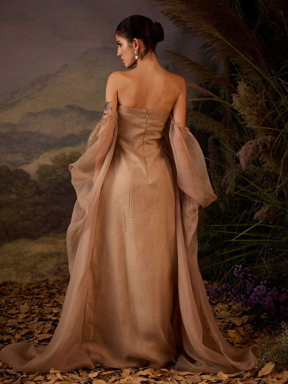 Ethereal Floral Embroidered Gown