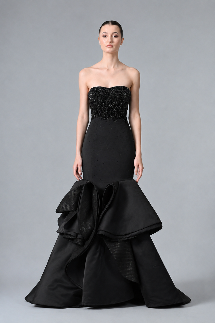 Bustier Embroidered Gown
