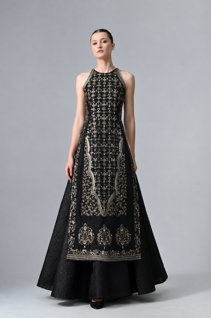 Sleeveless Kurta &amp; Skirt