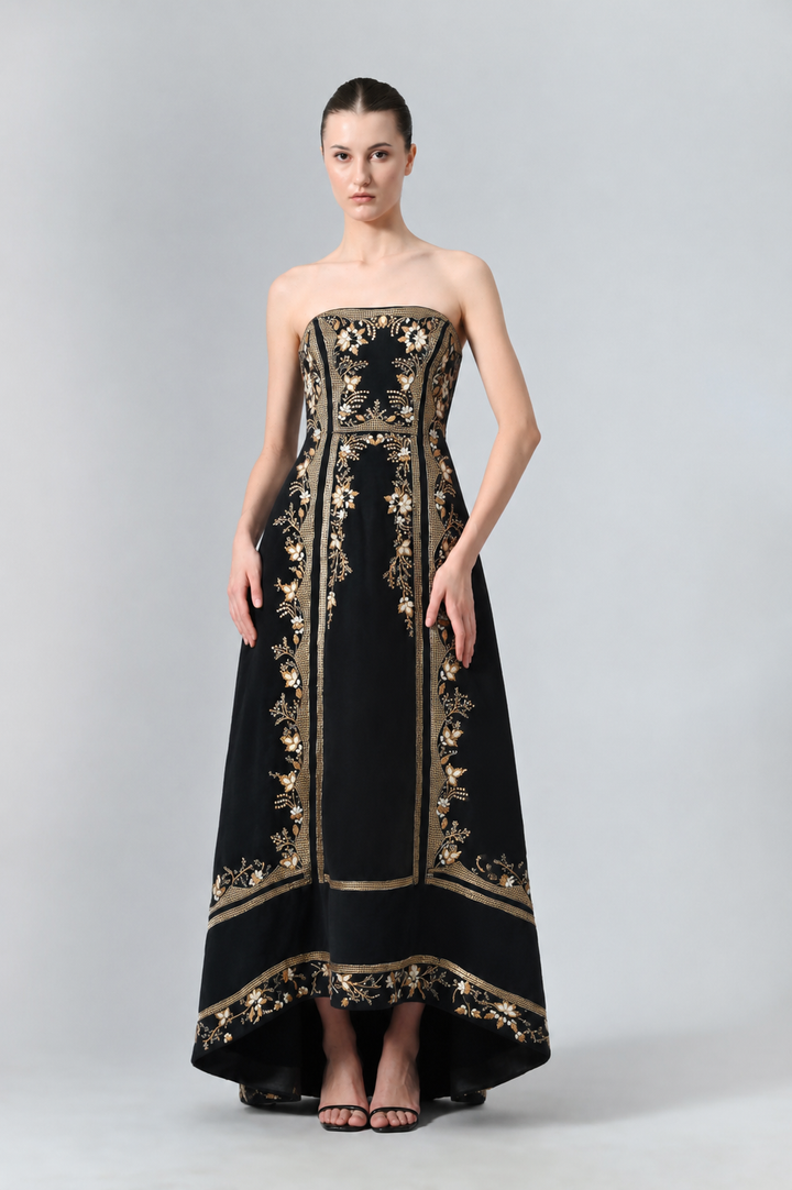 Embroider Bustier Gown