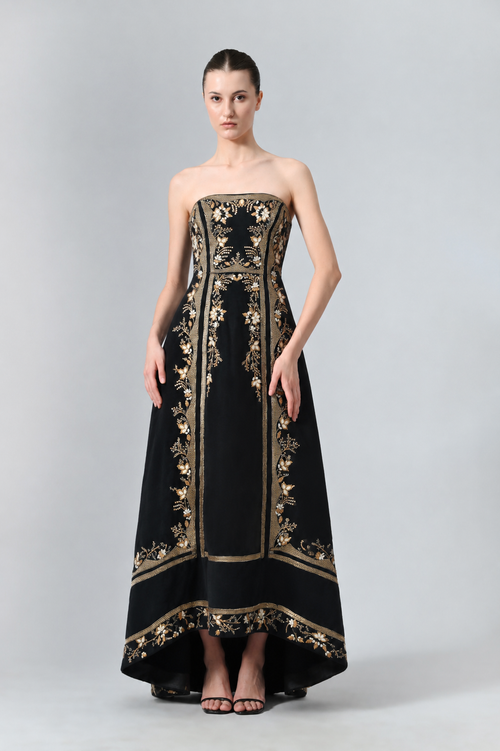 Embroider Bustier Gown