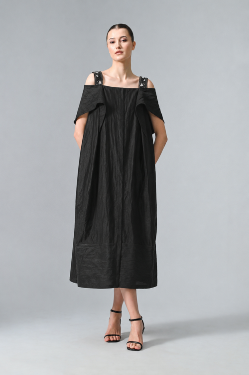 Cold-Shoulder Sleeves Dress