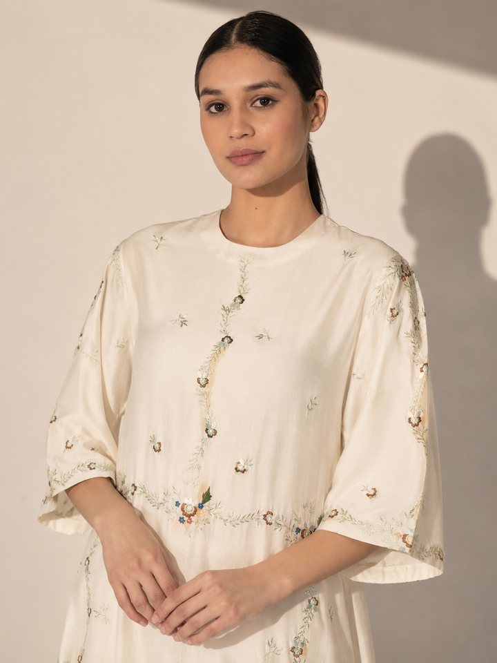 Ivory Cotton Silk Kurta Set