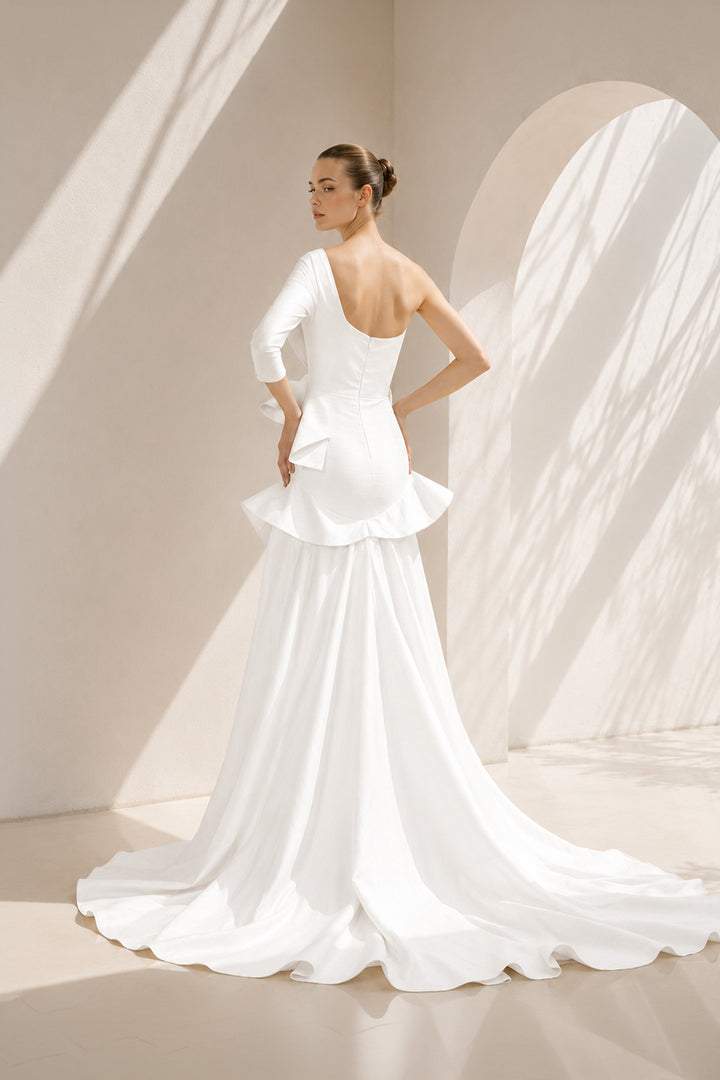 Textured Draped Gown