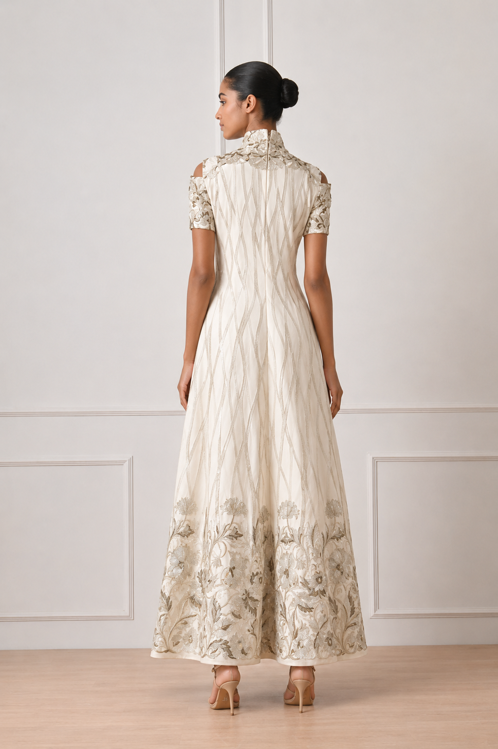 High neck gown