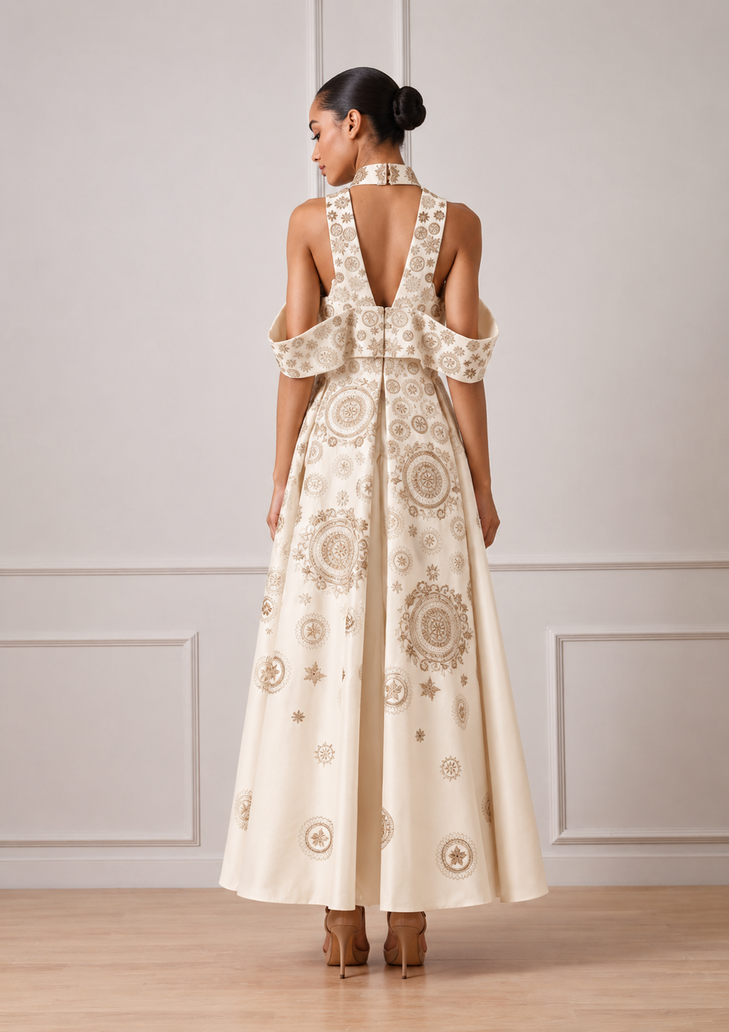 Halter neck gown
