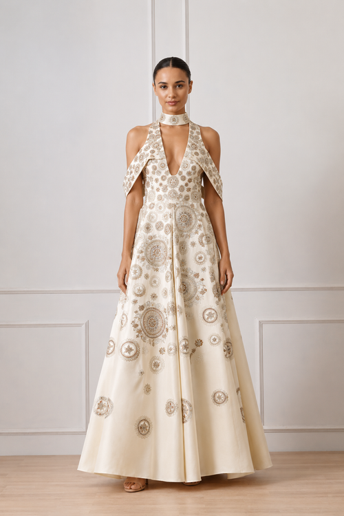 Halter neck gown