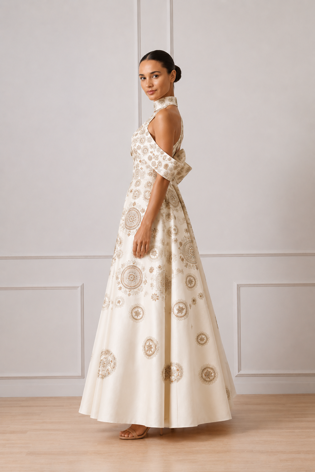 Halter neck gown