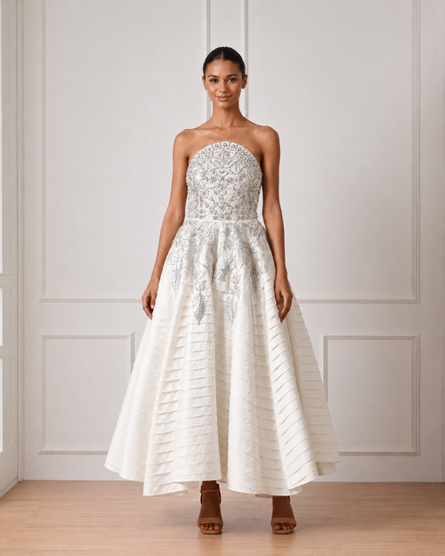 Off-shoulder gown