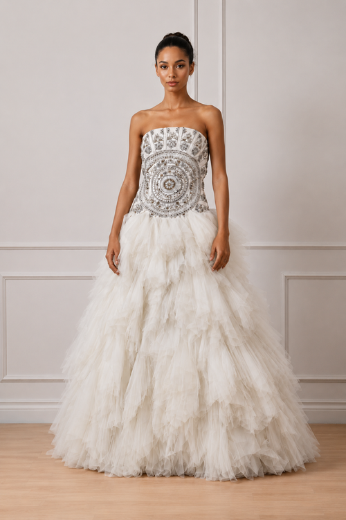 Off-Shoulder Evening Gown