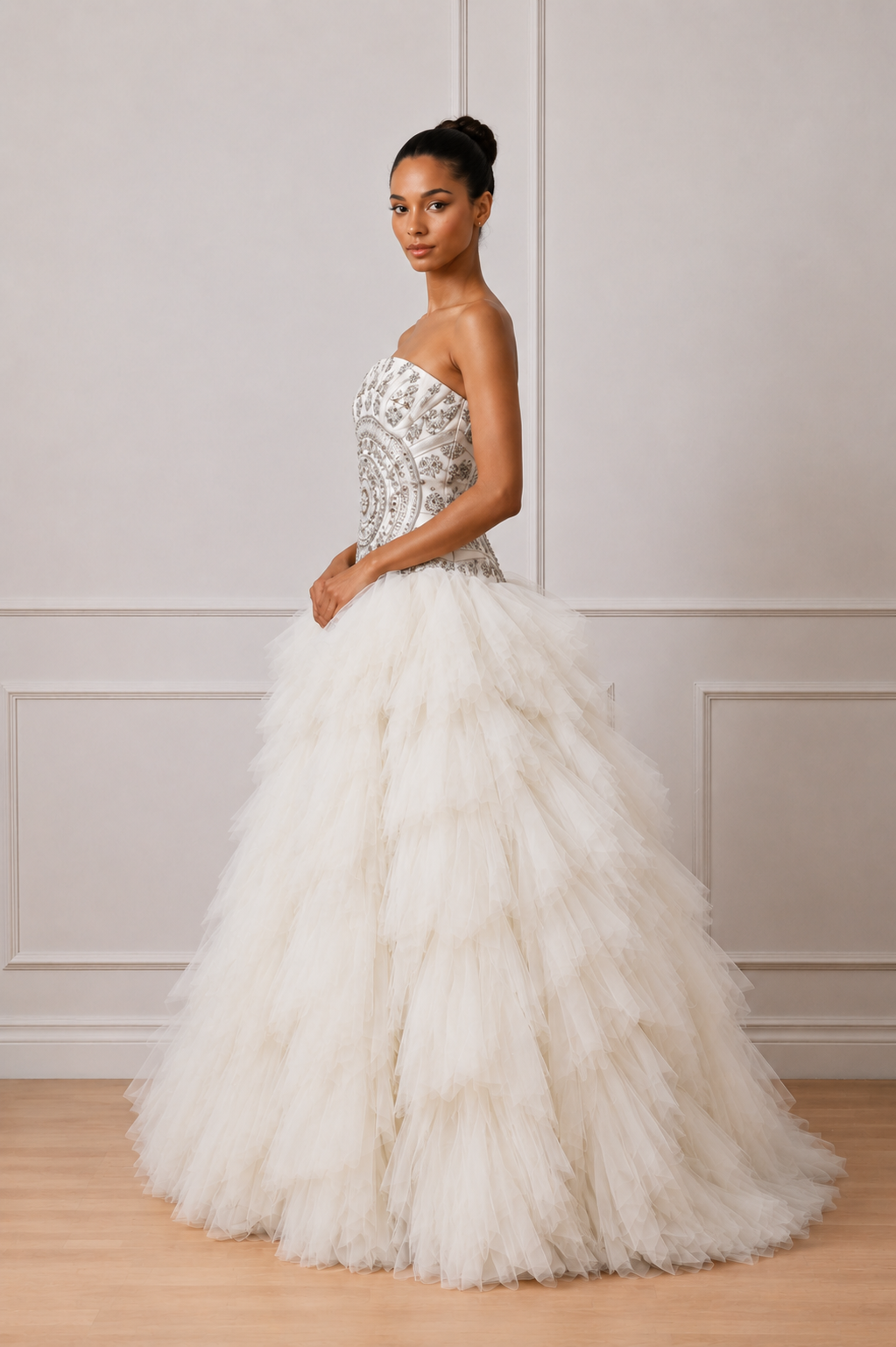 Off-Shoulder Evening Gown