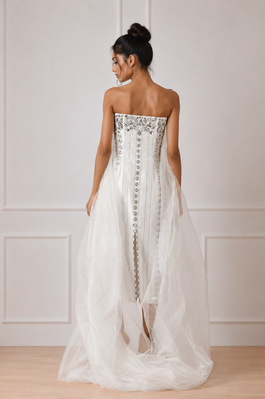 Off shoulder gown