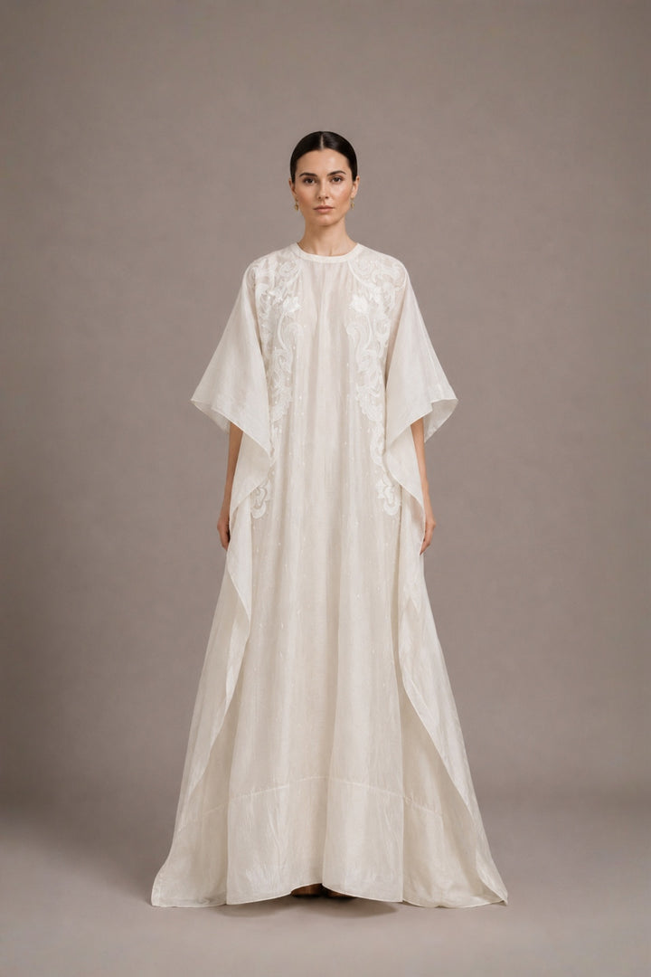 Relax Fit Floor Length Embroidered Kaftan