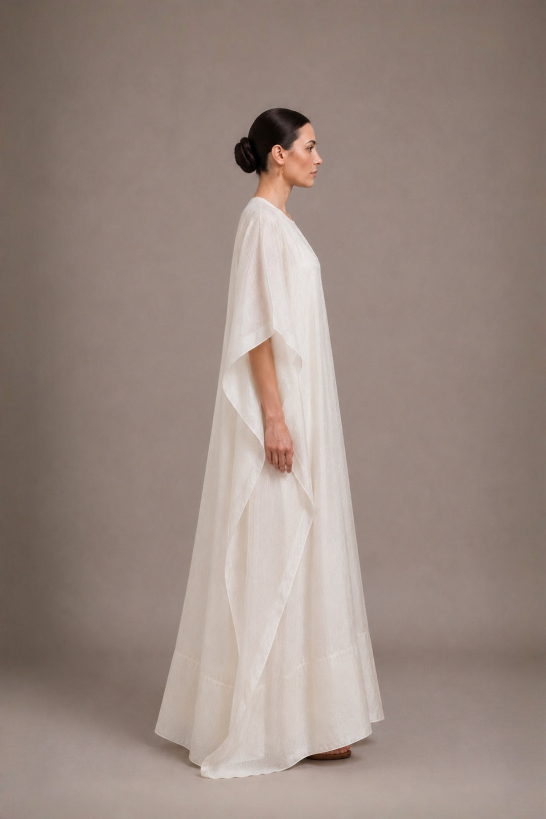 Relax Fit Floor Length Embroidered Kaftan