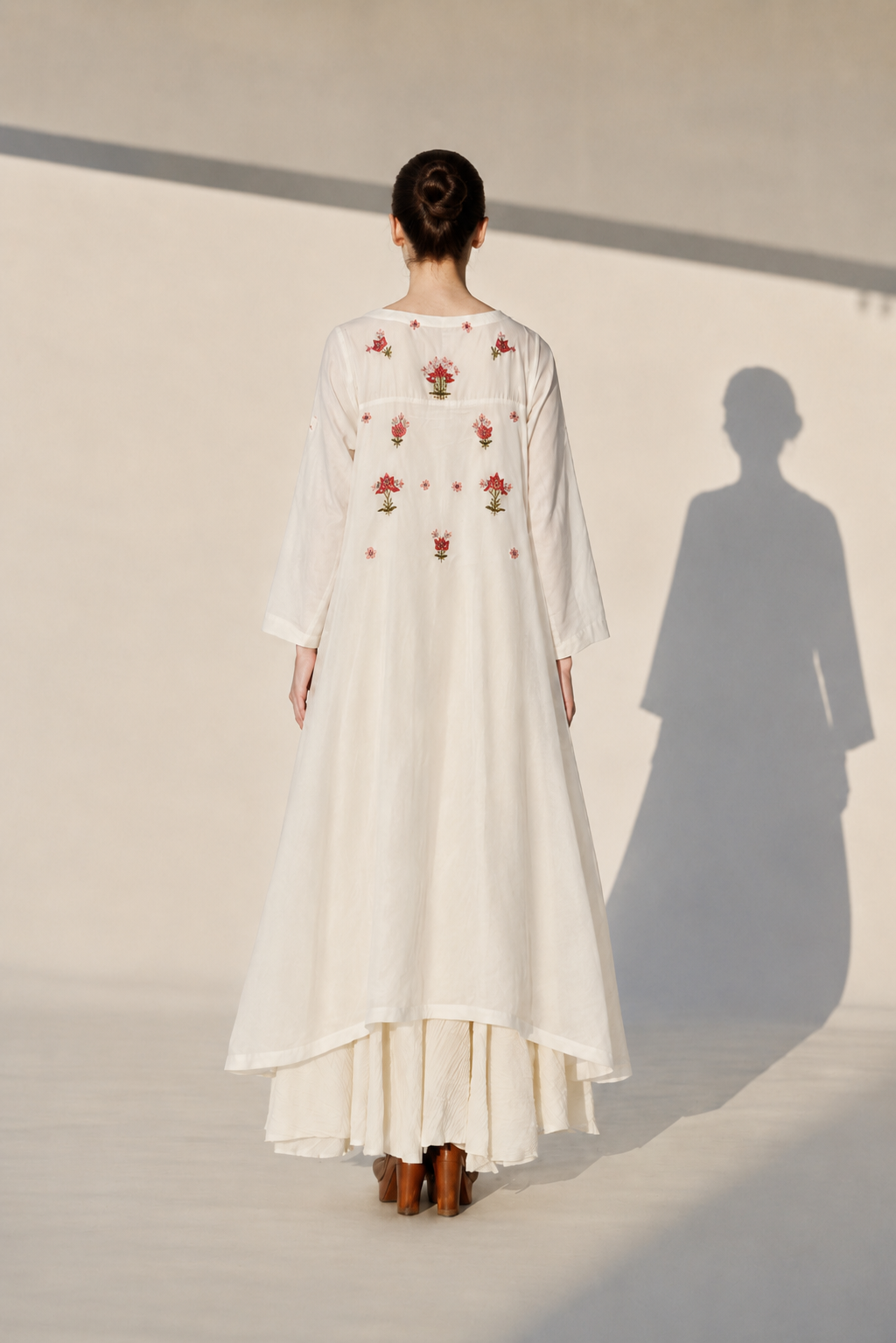 Asymmetric Embroidered Kurta Refined Layer