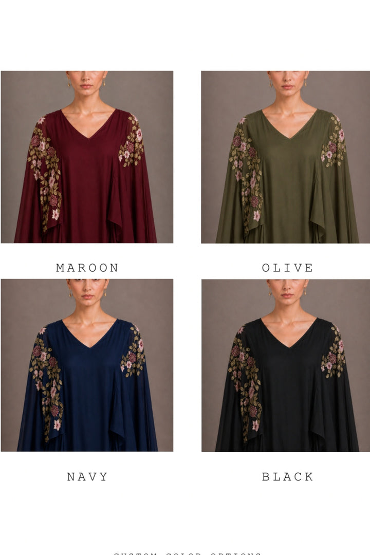 Sleeve Embroidered Kaftan