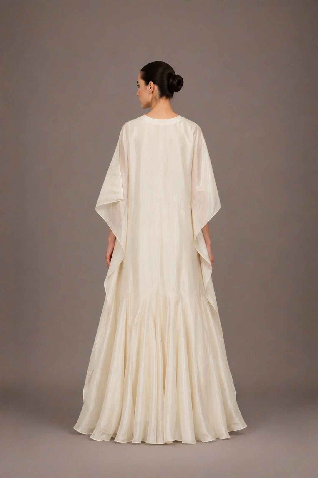 Panelled Floor-Length Embroidered Kaftan