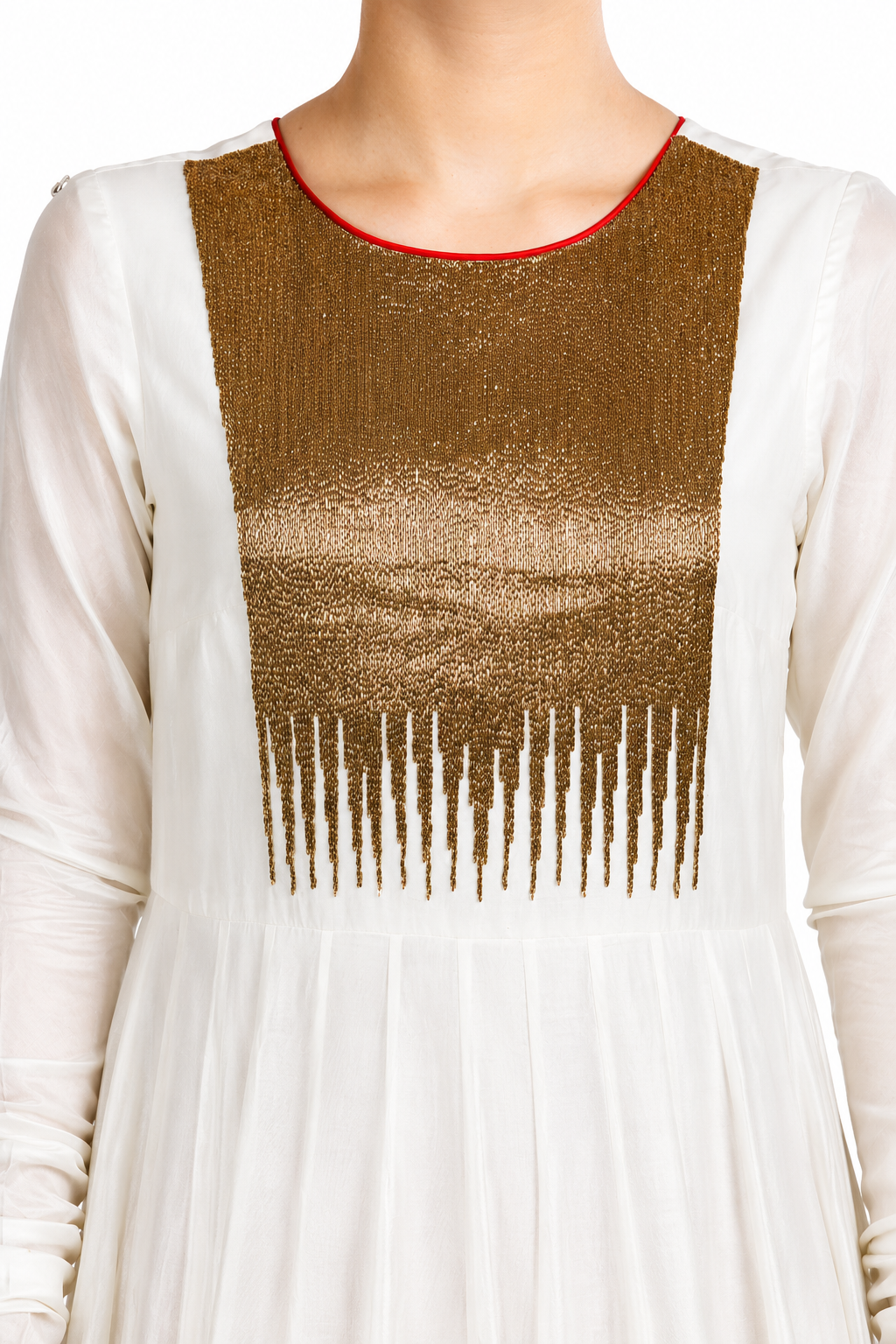 Elegant Ivory Floor-Length Kurta