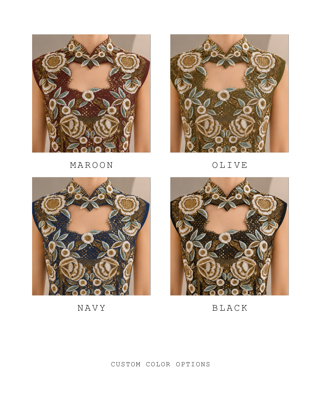 Asymmetric Peplum Embellished Gown