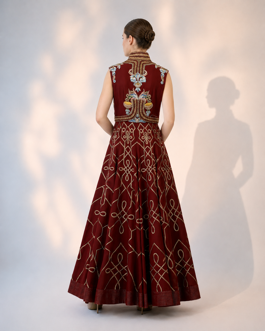 Sleeveless Mandarin Gown