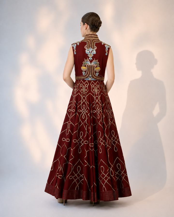 Sleeveless Mandarin Gown