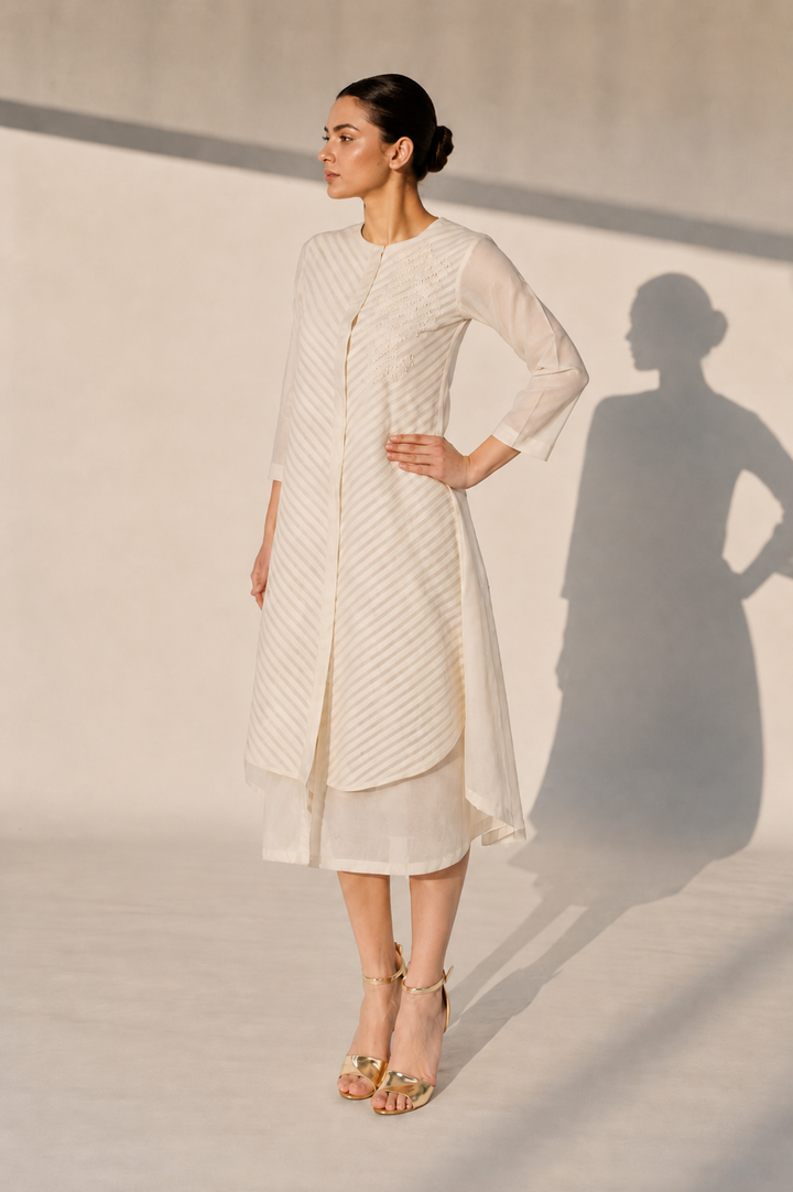 Ivory Front-Opening Kurta