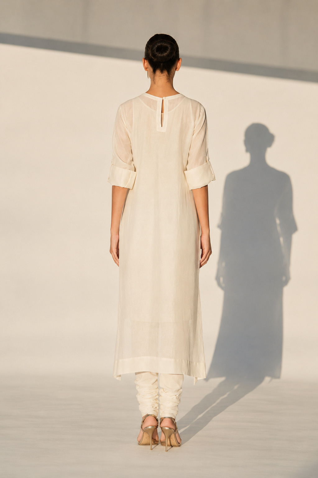 Tone-On-Tone Embroidered Kurta