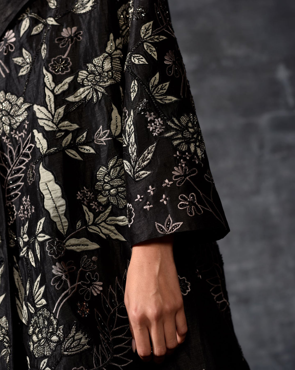 Chic Embroidered Longline Jacket