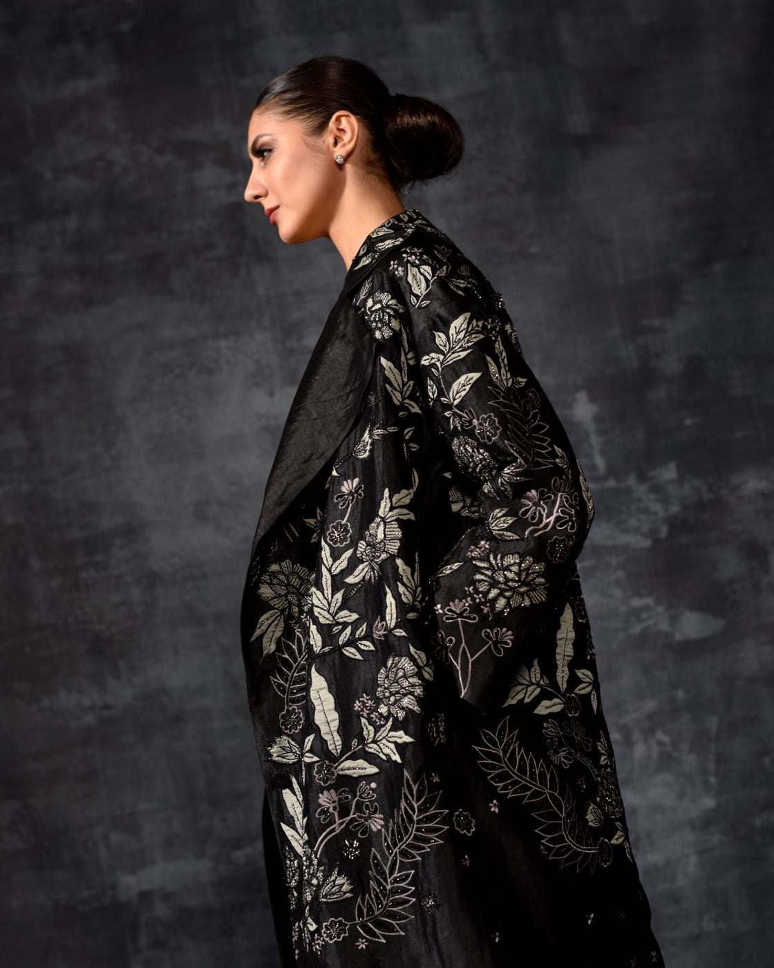 Chic Embroidered Longline Jacket