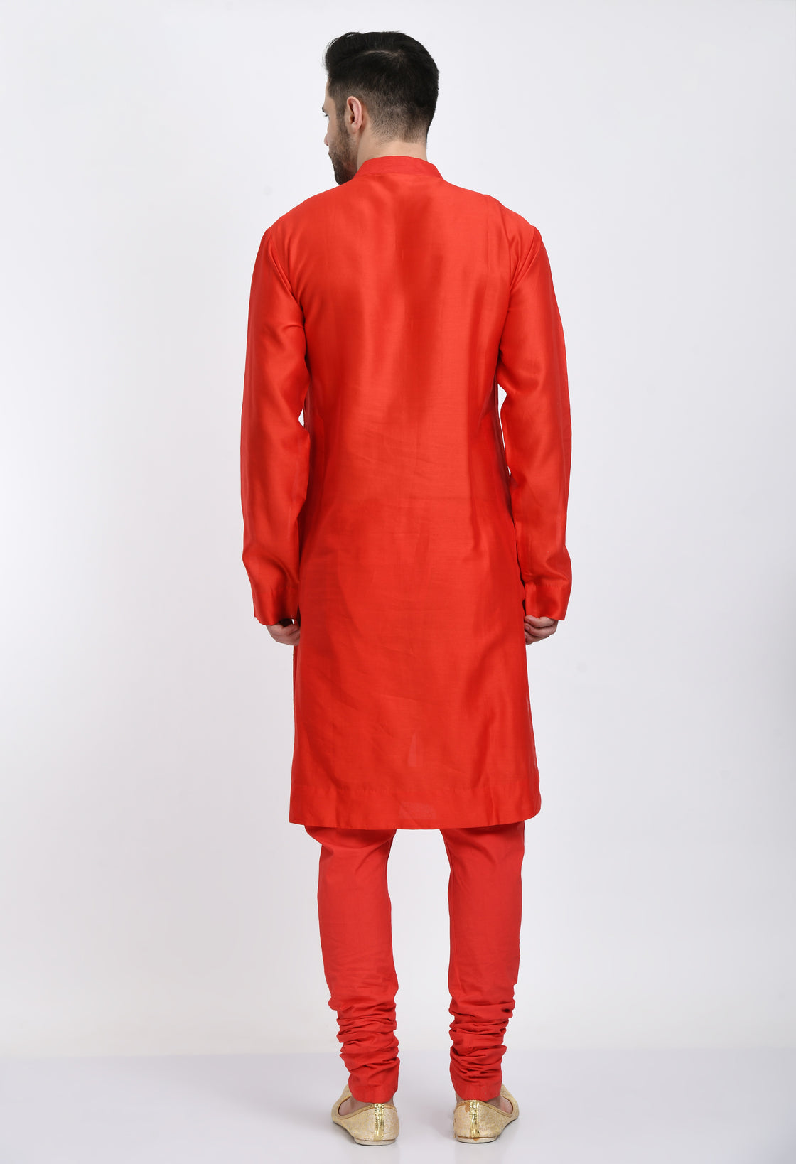 Crimson Pintucked Kurta Set