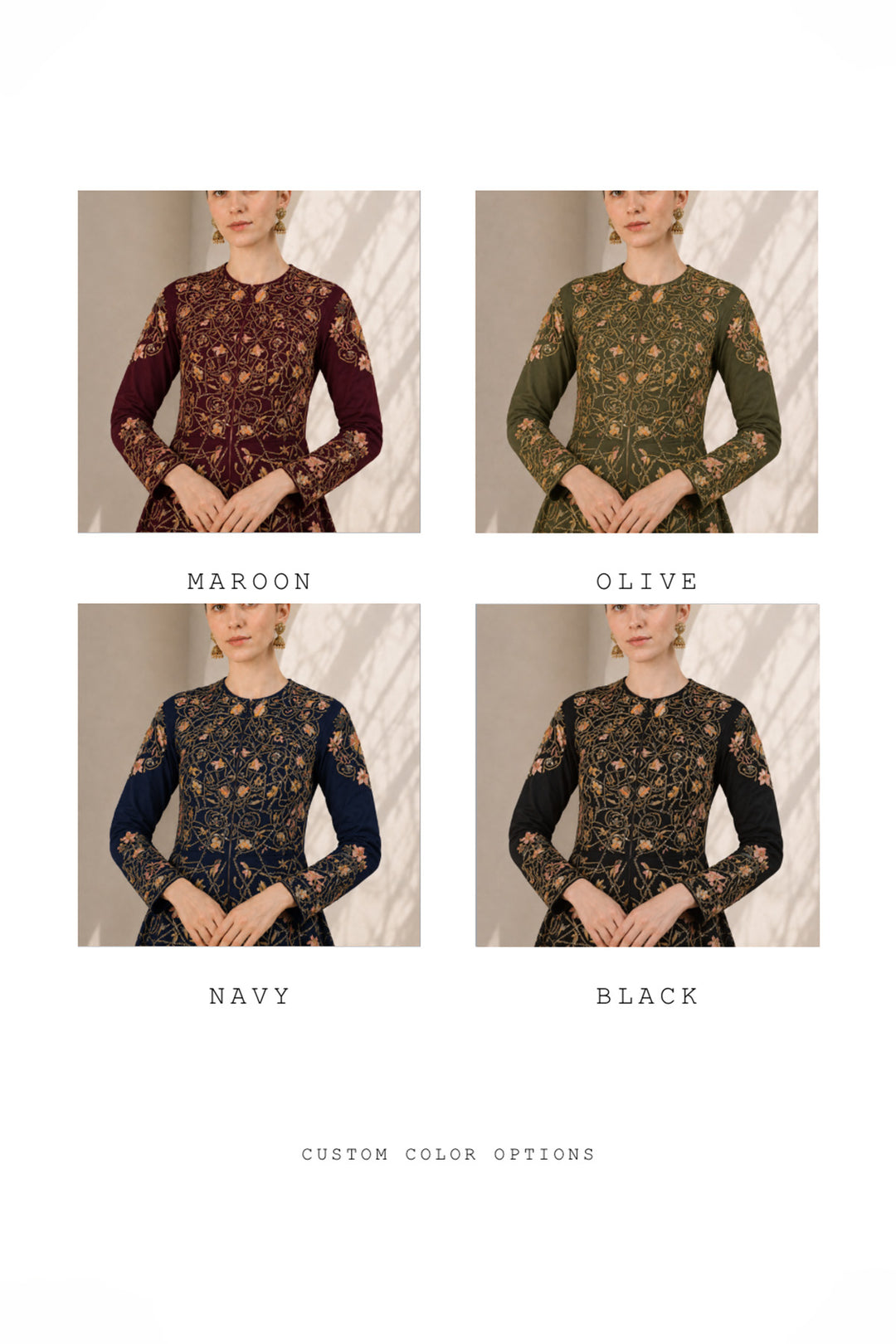 Ivory embroidered kurta set featuring a flattering fit-and-flare silhouette and refined artisanal detailing.