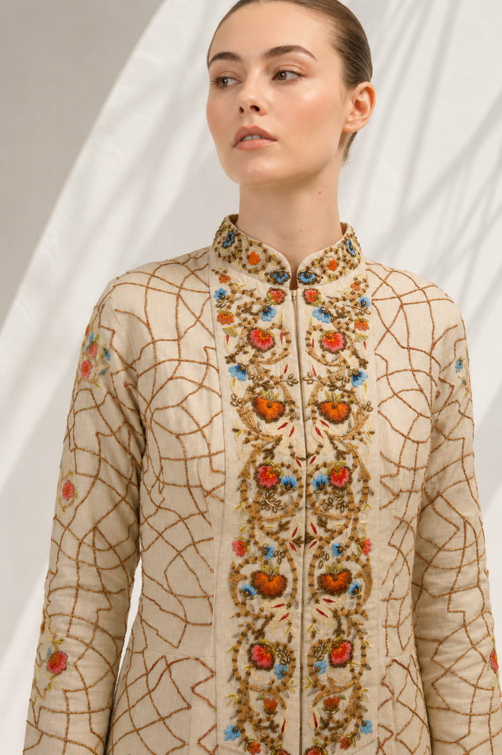 Long Embroidered Gown