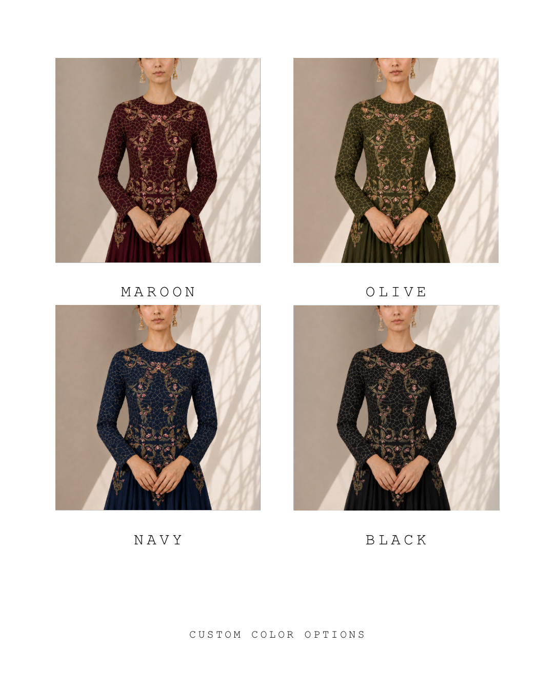 Geometric &amp; Floral Embroidered Dress