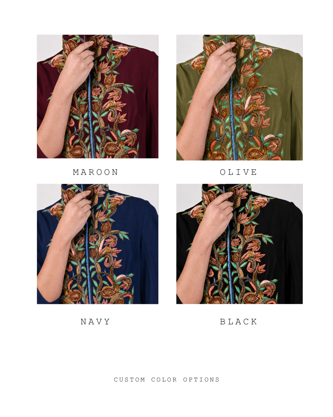 High-Collared Jacket Gown