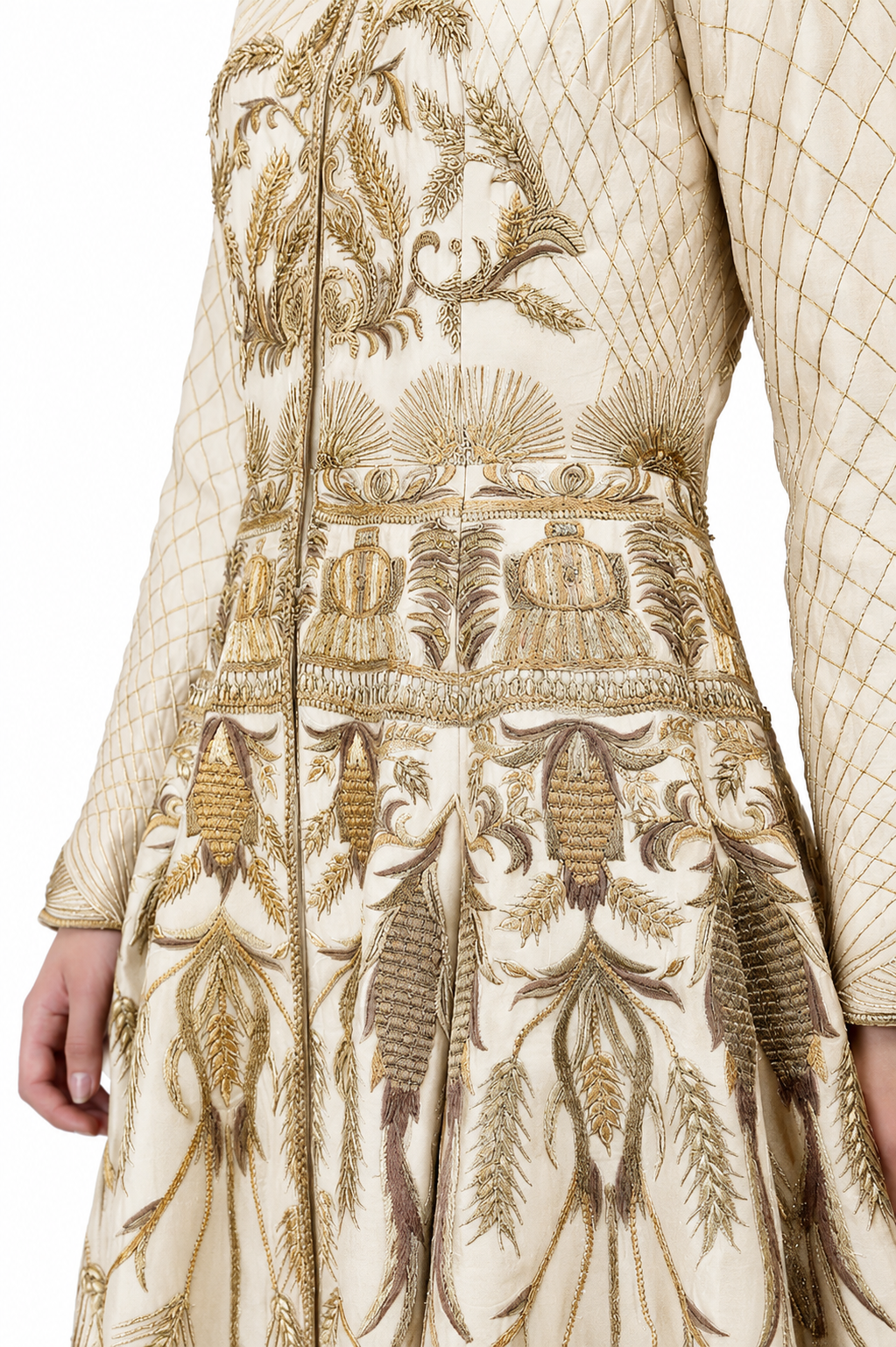 Embroidered Fit &amp; Flare Gown