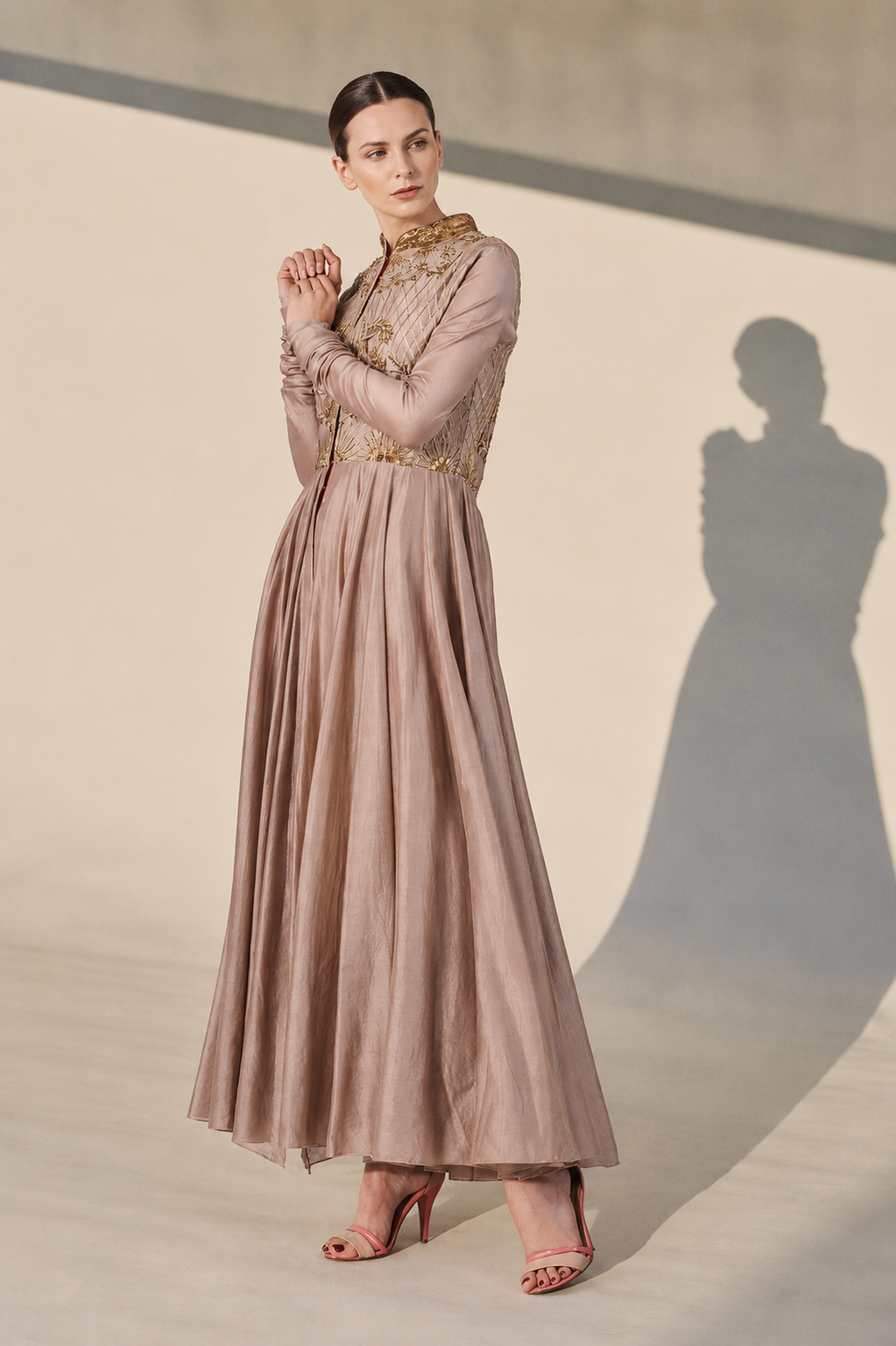 Kalidar Embroidered Dress