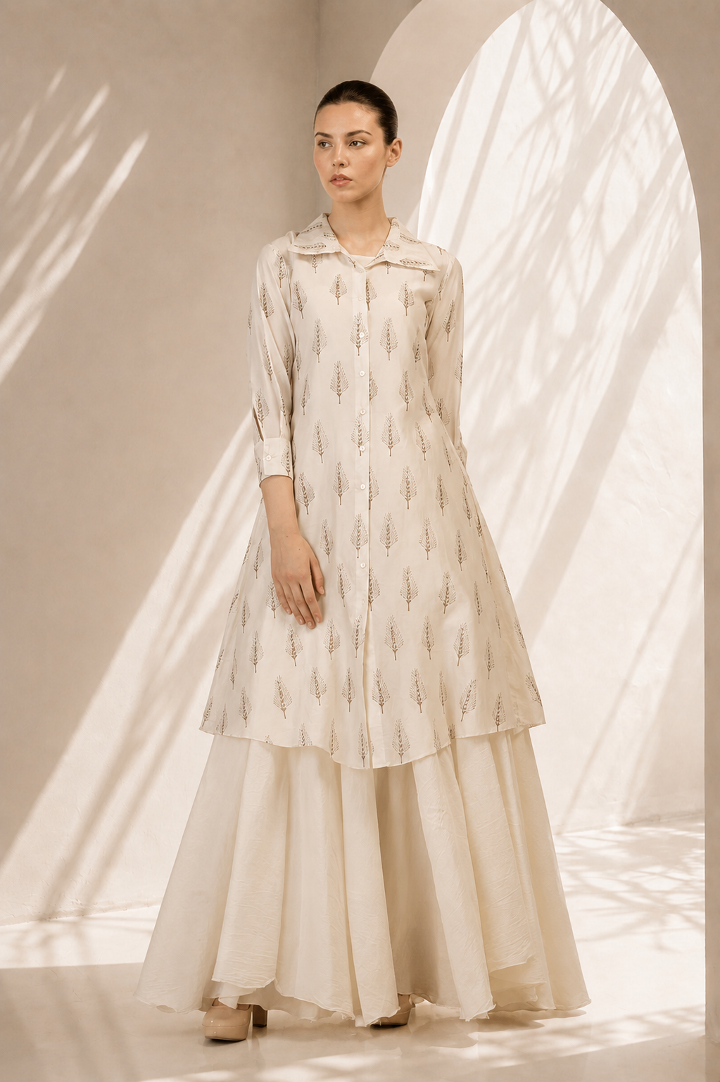 Block Printed Kurta & Slip