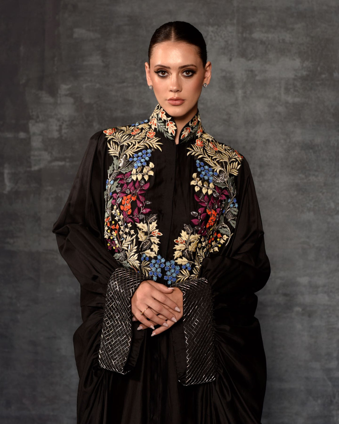 A multicolor work  Embellished Abaya