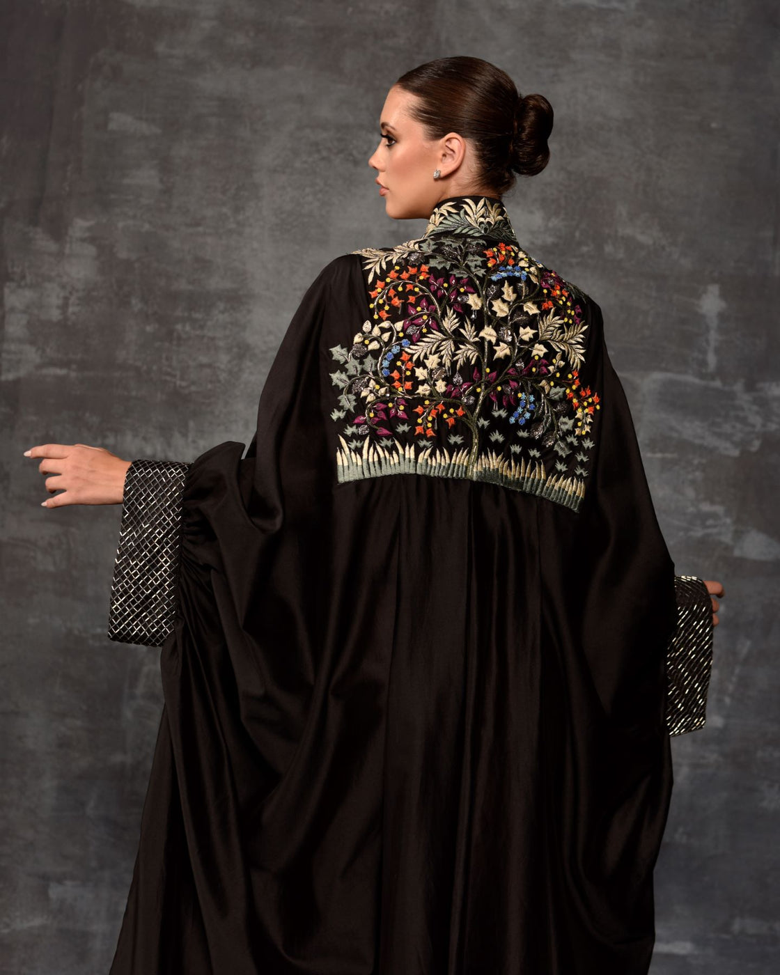 A multicolor work  Embellished Abaya