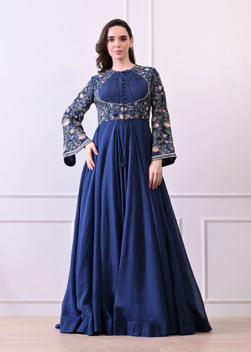 Blue Jardin Anarkali
