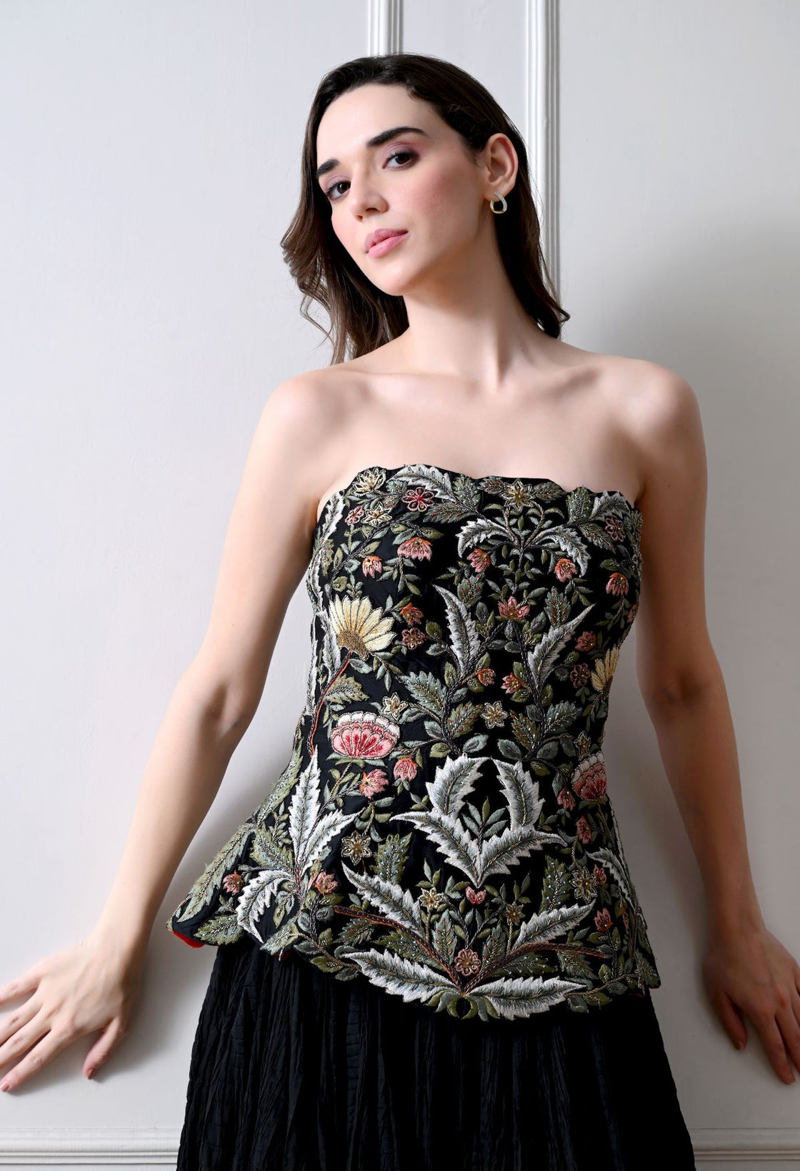 Merlot Bloom Corset Set