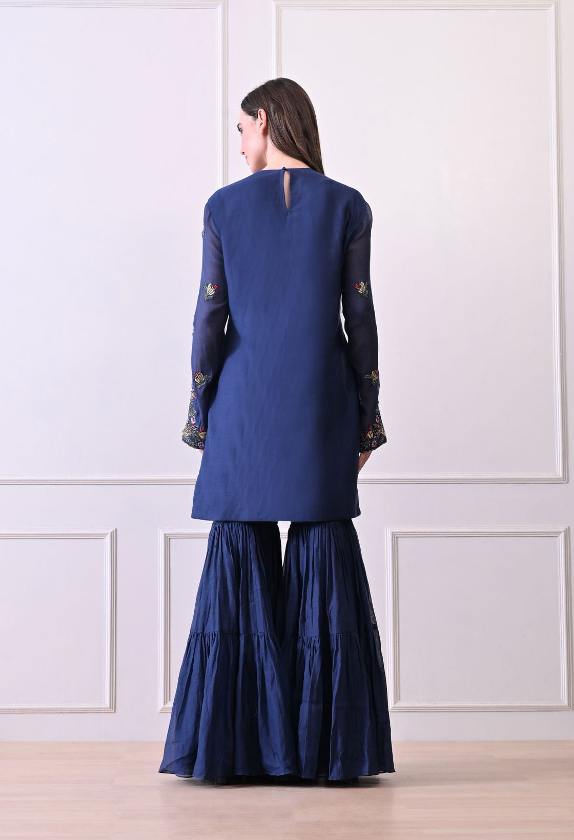 A blue kurti and palazzo set - samantchauhan Apparel & Accessories