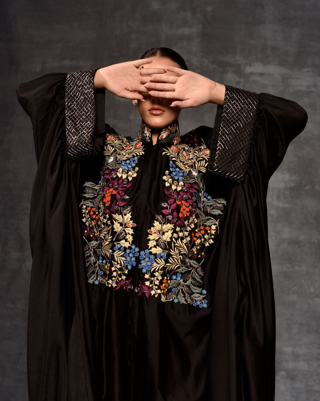 A multicolor work Embellished Abaya - samantchauhan Apparel &amp; Accessories