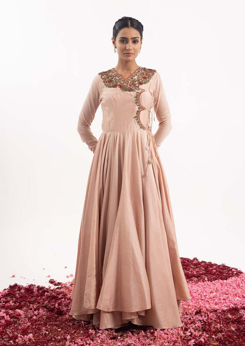 Angrakha featuring intricate front embroidery. - samantchauhan Apparel & Accessories