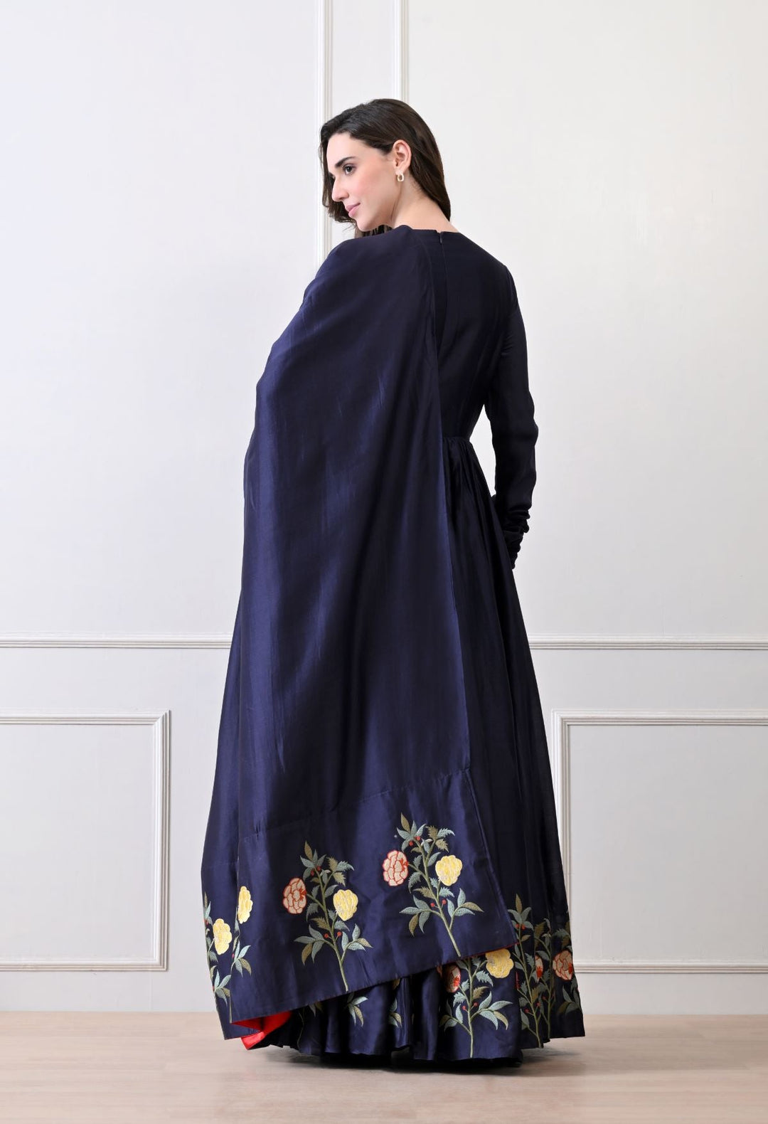 Aurelia Bloom blue Anarkali Set - samantchauhan Apparel &amp; Accessories