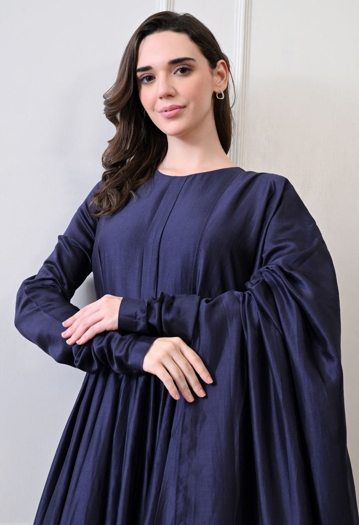 Aurelia Bloom blue Anarkali Set - samantchauhan Apparel &amp; Accessories