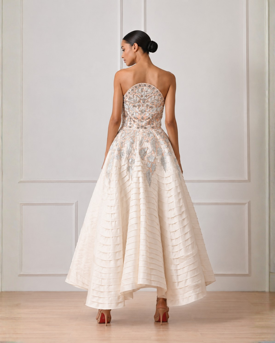 Off shoulder gown