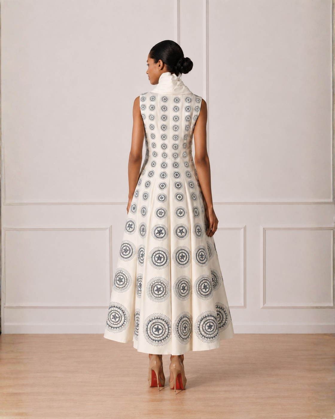 Cowl neck gown