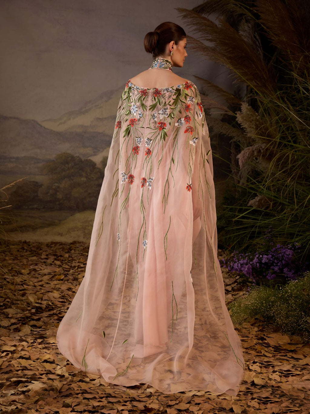 Blush Pink Embroidered Gown - samantchauhan Apparel & Accessories