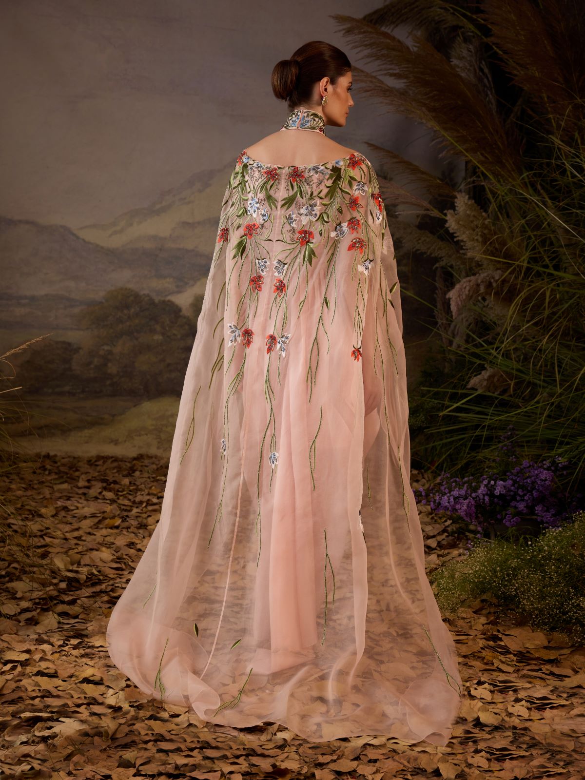 Blush Pink Embroidered Gown - samantchauhan Apparel & Accessories